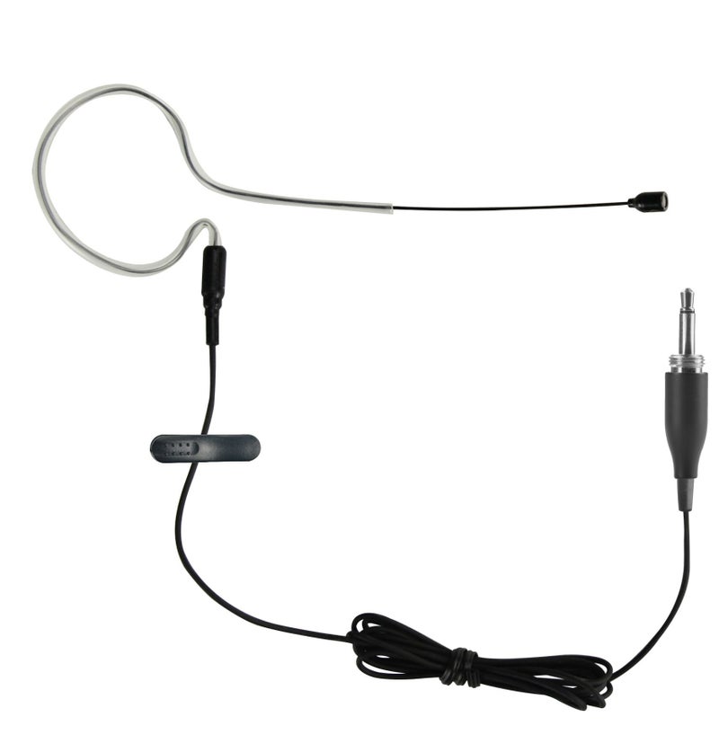 HEIMU Single Earhook Headworn Omni-Directional Headset Microphone (for 3.5mm Plug with Thread Type +1/4" Plug Black) - Image 1